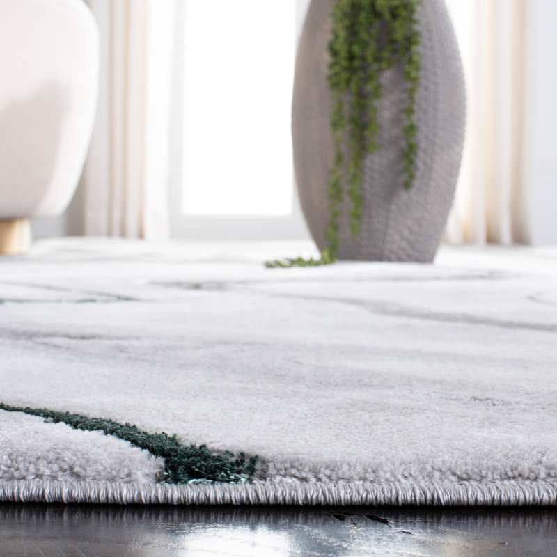 Wrought Studio Fluery Gray/Green Rug Wayfair